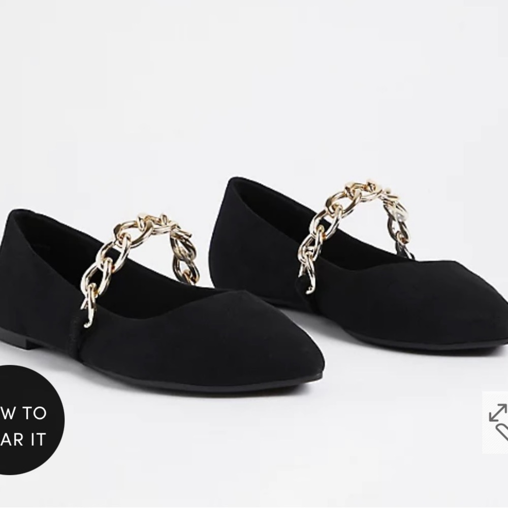 Torrid WW black chain flat slip on shoes NWT